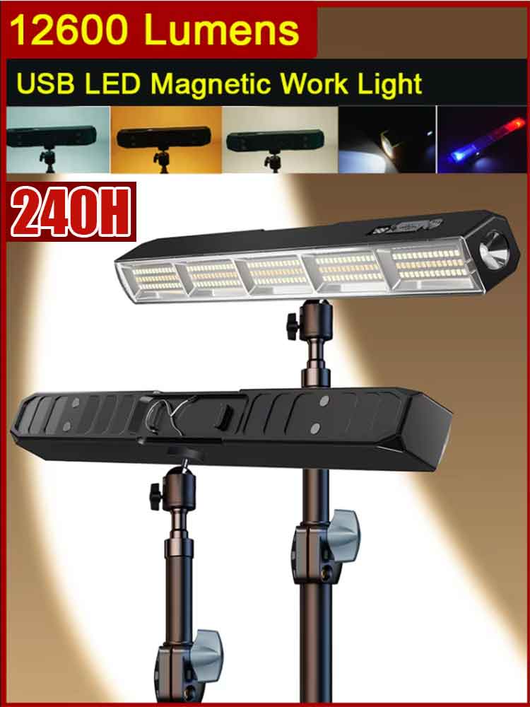 Floor Lamp Tripod - Lampu LED Magnetik Daya Tinggi 2026