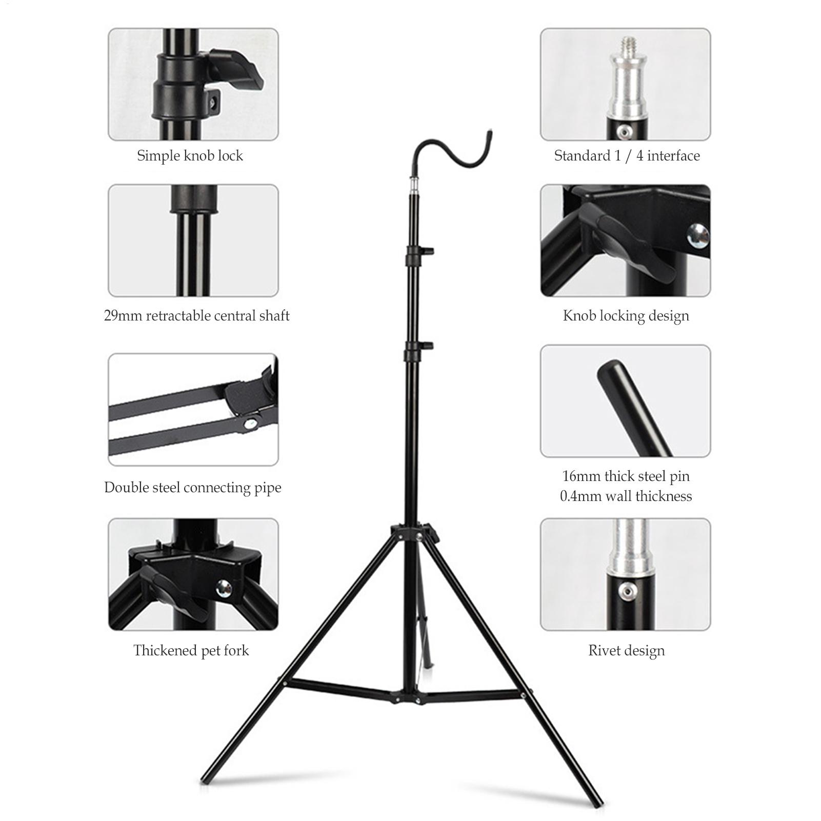 Floor Lamp Tripod - 2m Stand Lampu Camping Lipat Teleskopik