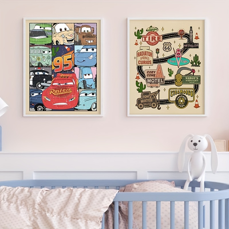 Lighting Mcqueen Decor - Karakter Mobil Lightning McQueen Cetakan Seni