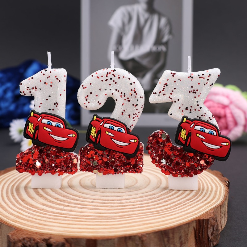 Lighting Mcqueen Decor - Dekorasi Kue Digital Kartun 0-9 untuk