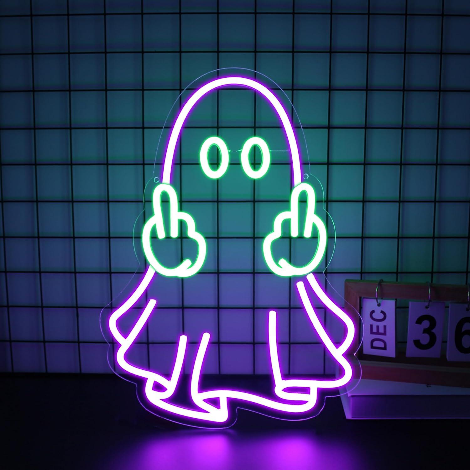 Lighting Decor In Room - Lampu Neon LED USB Ghost Sign,
