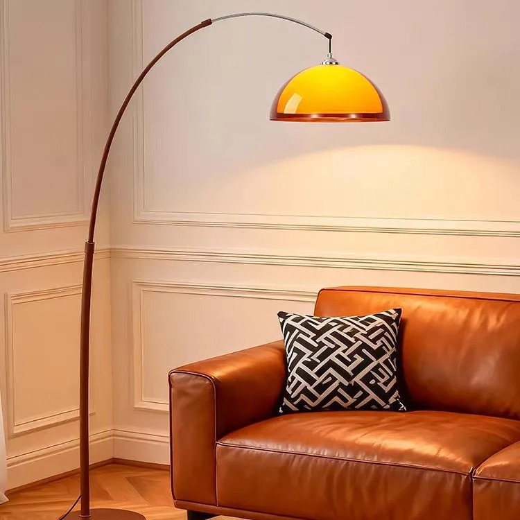 Floor Lamp Tripod - Lampu Lantai Kap Lampu Akrilik Antik