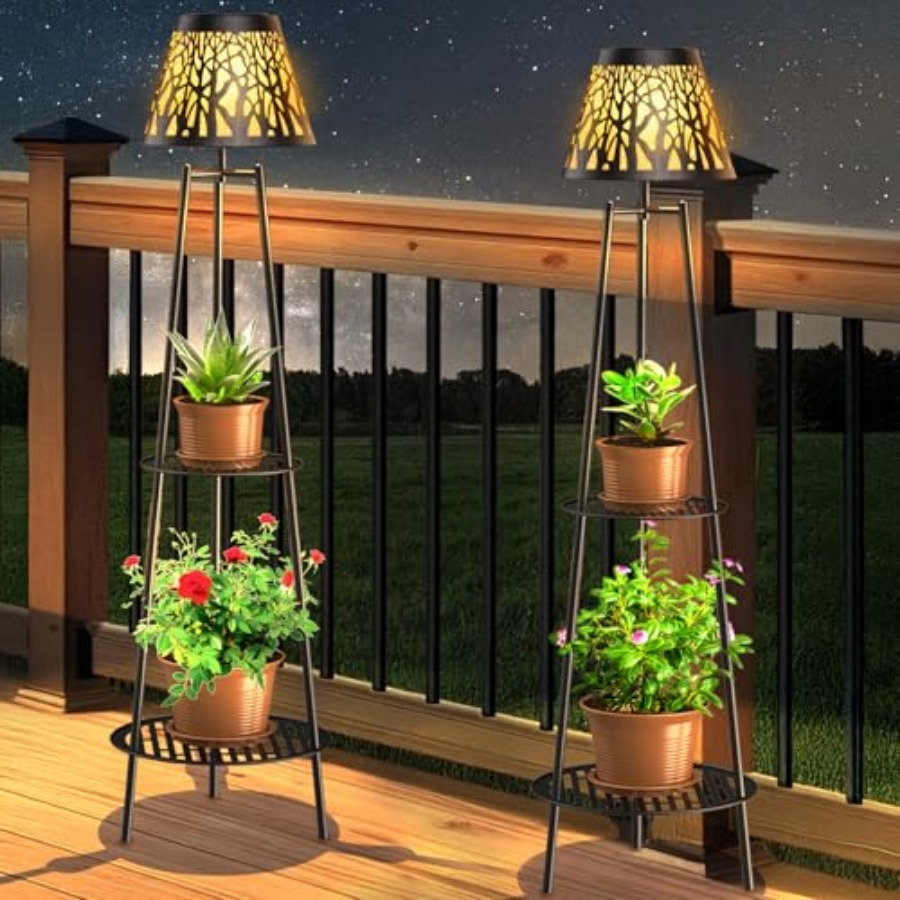 Lighting Decoration Stand - 2 Paket Lampu Lantai Tenaga Surya