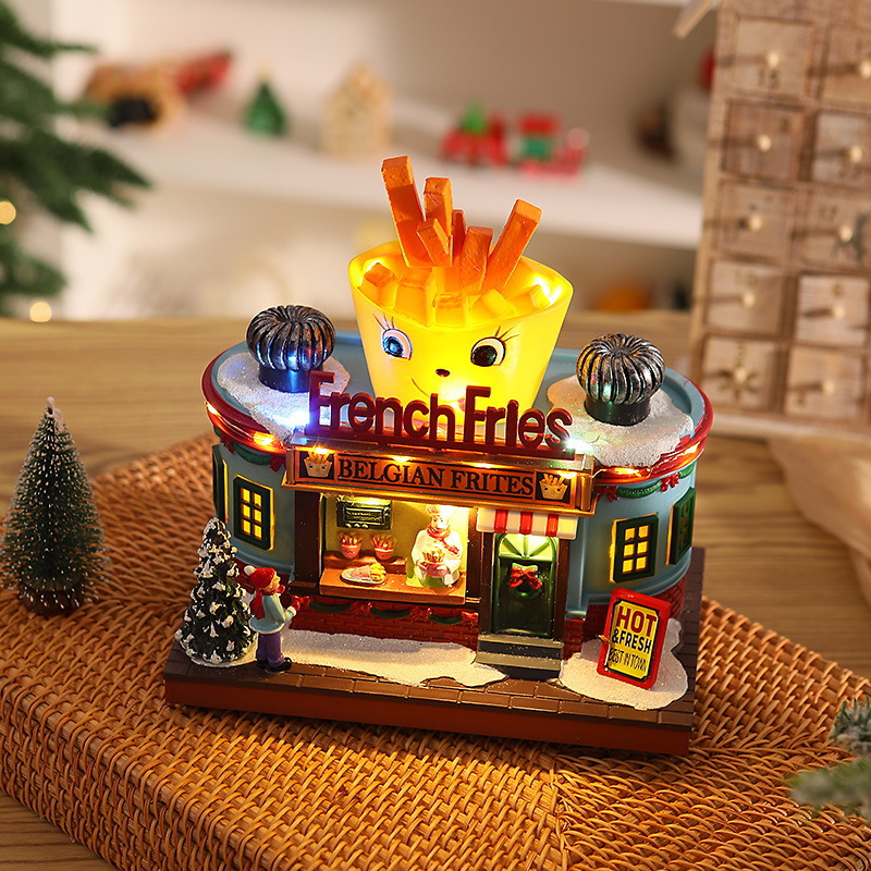 Lighting Decoration Ideas For Home - Kotak Musik Lampu Natal Dekorasi Resin
