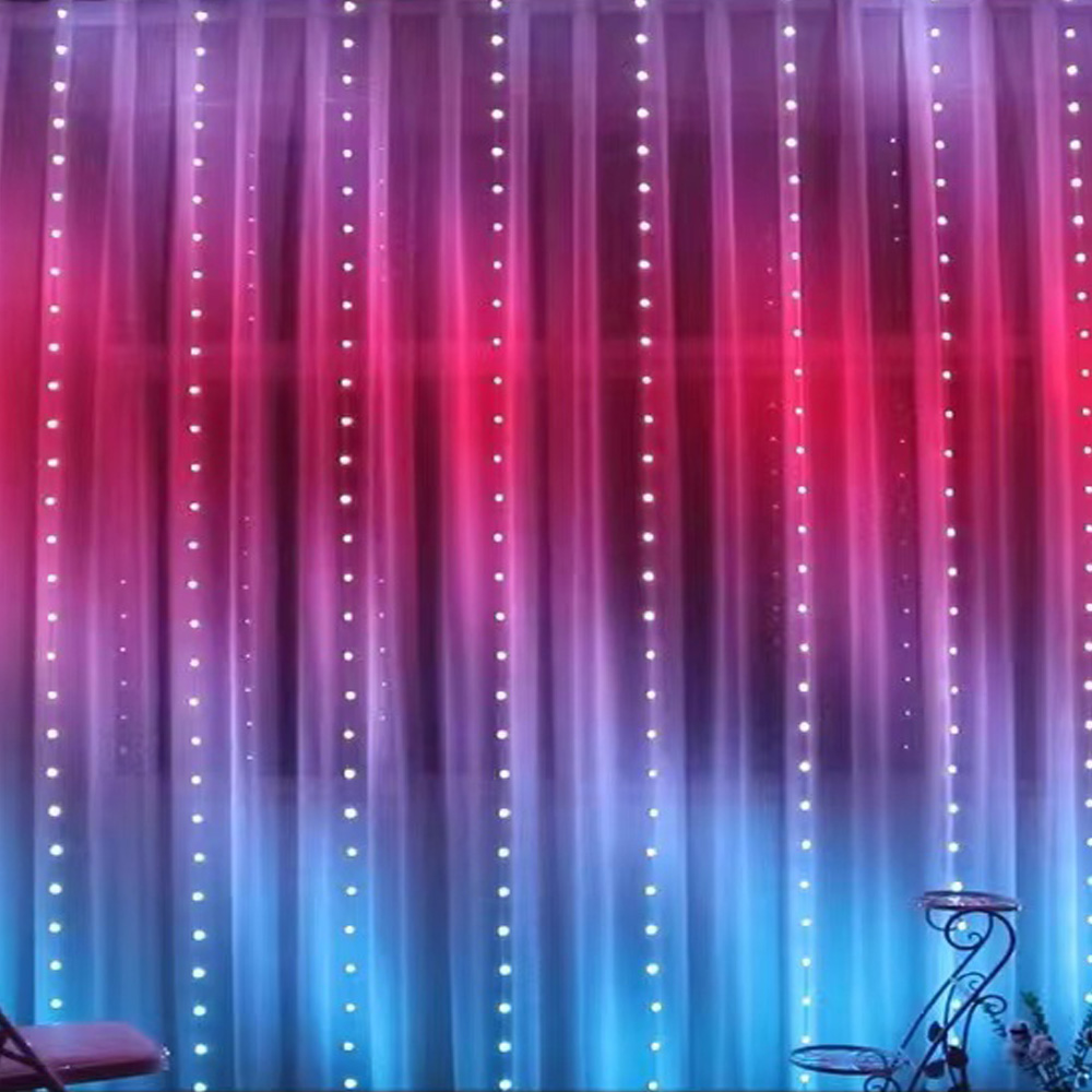 Lighting Decoration For Wedding - Lampu Tirai LED Pintar RGB 3M
