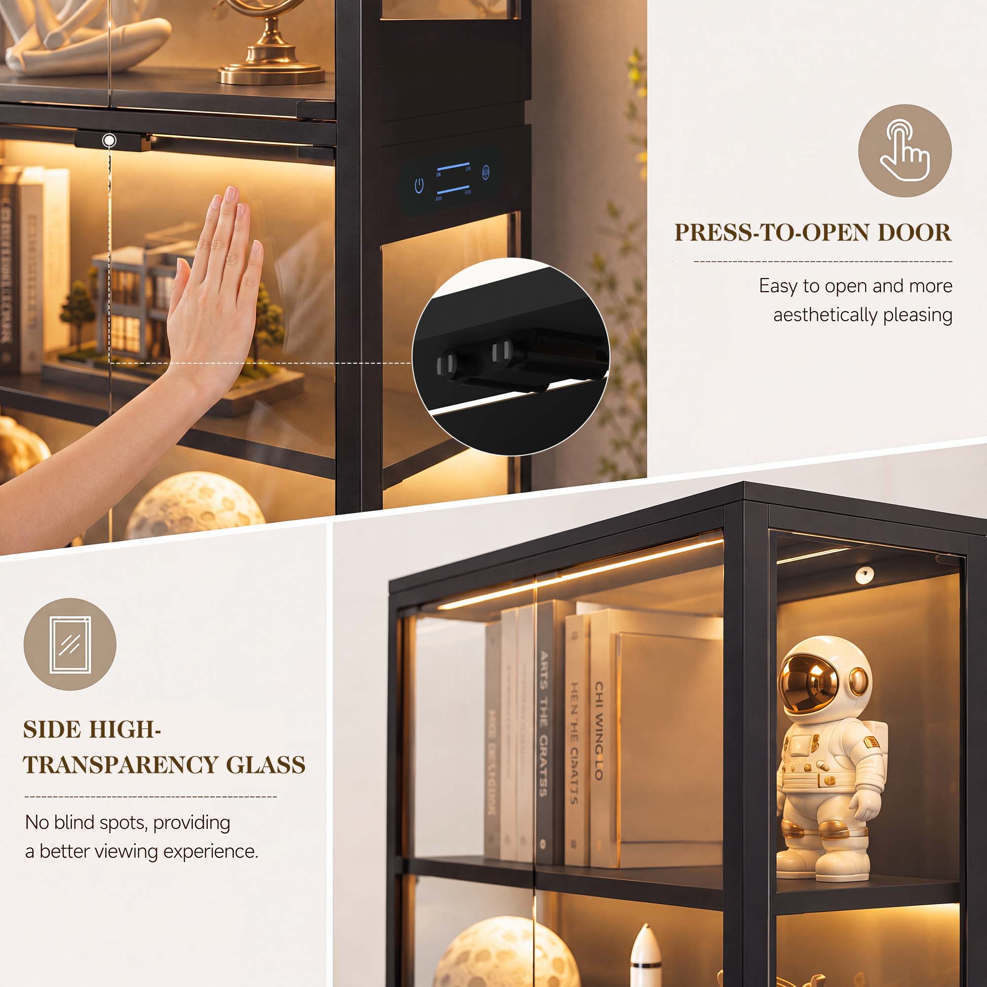 TCGBKAF Lemari Pajangan 5 Ting - Lighting Decor Home ulasan dan harga