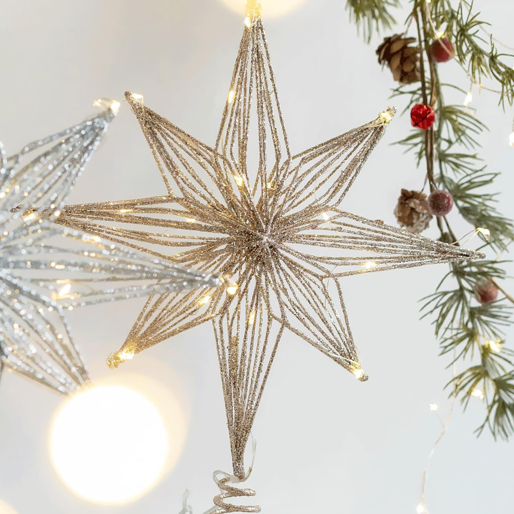 Hiasan Puncak Pohon Natal LED  - Home Decor Lighting Tree ulasan dan harga