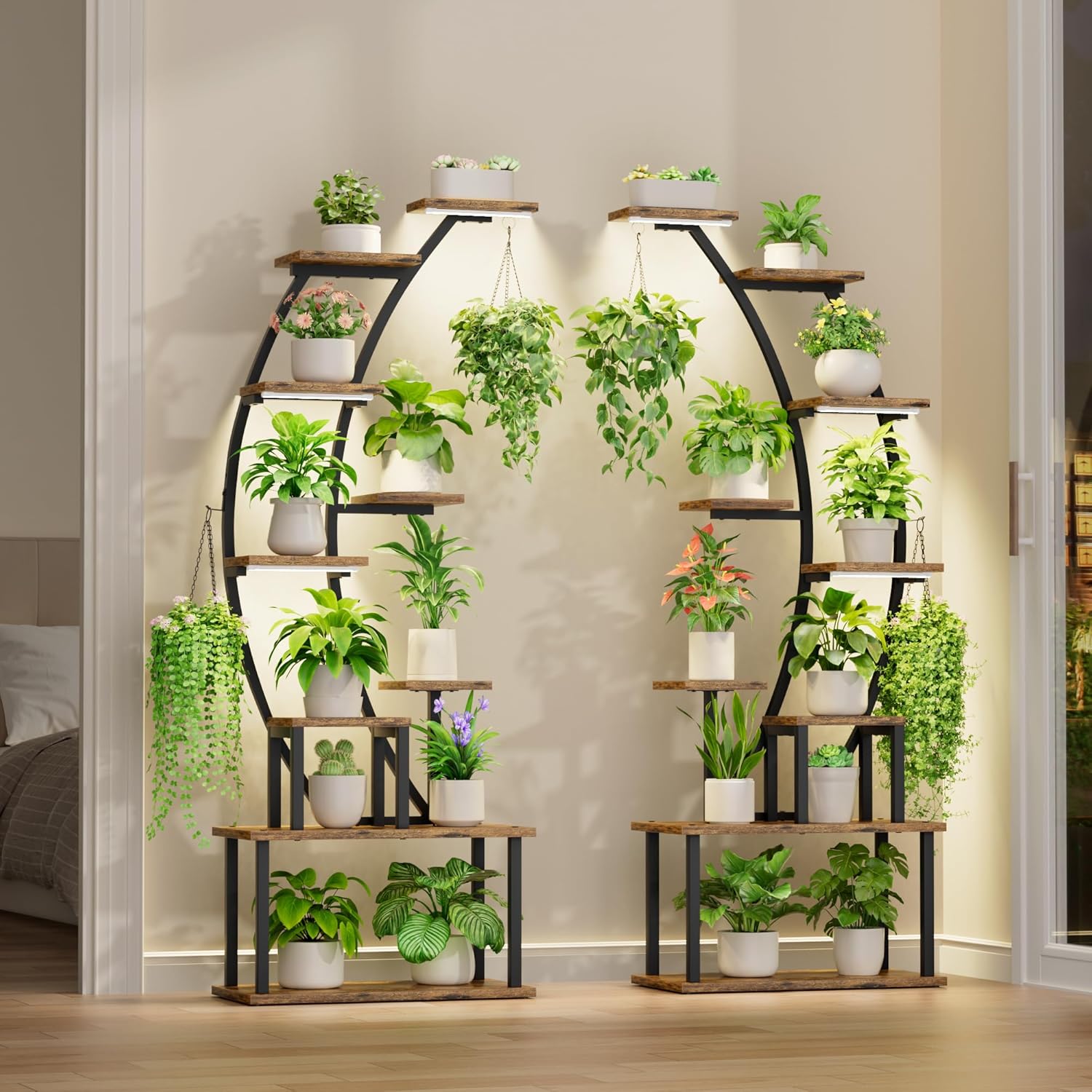 Rak Tanaman Indoor dengan Lamp - Lighting Decoration Stand ulasan dan harga