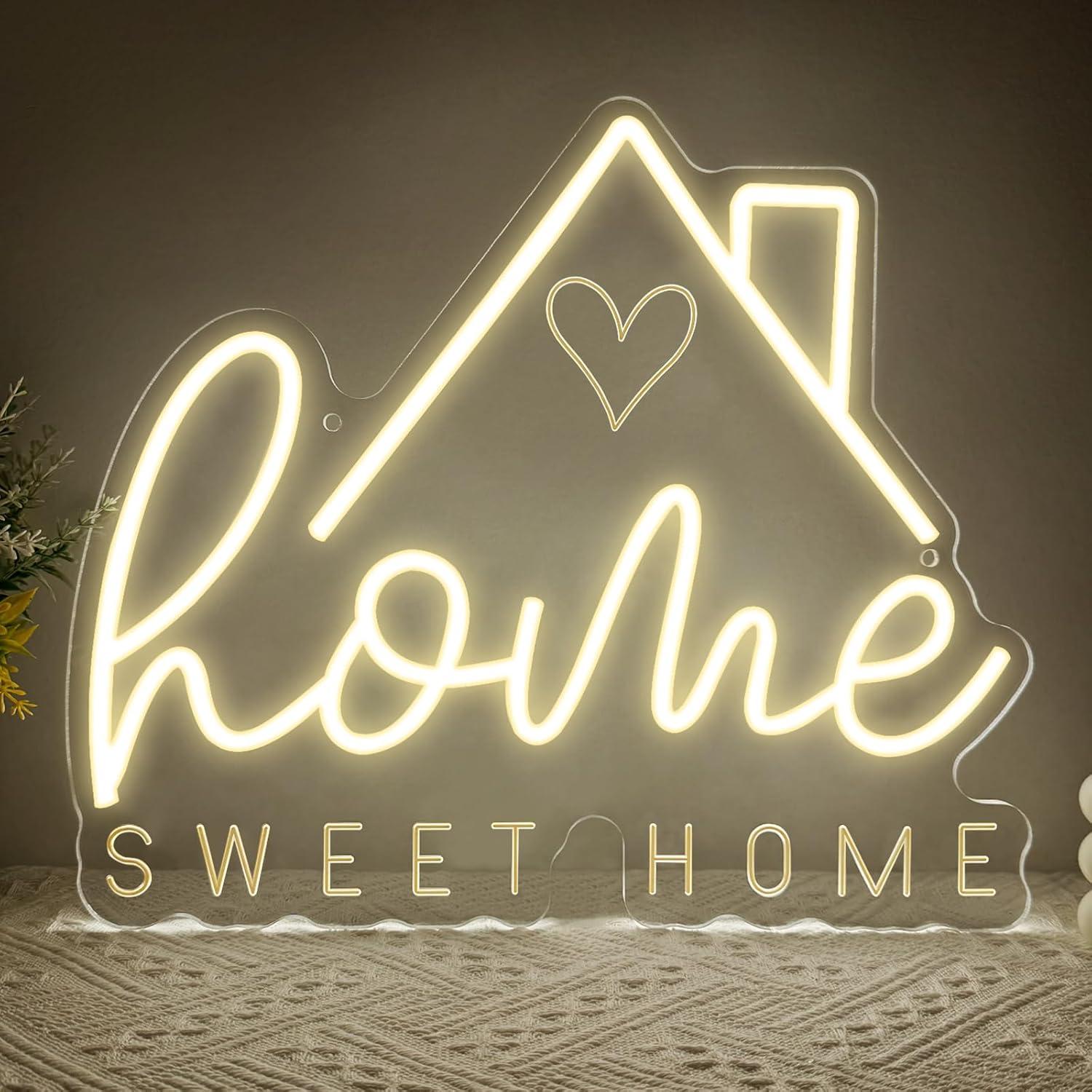 Lampu LED Neon Sweet Home USB  - Lighting Decor For House ulasan dan harga