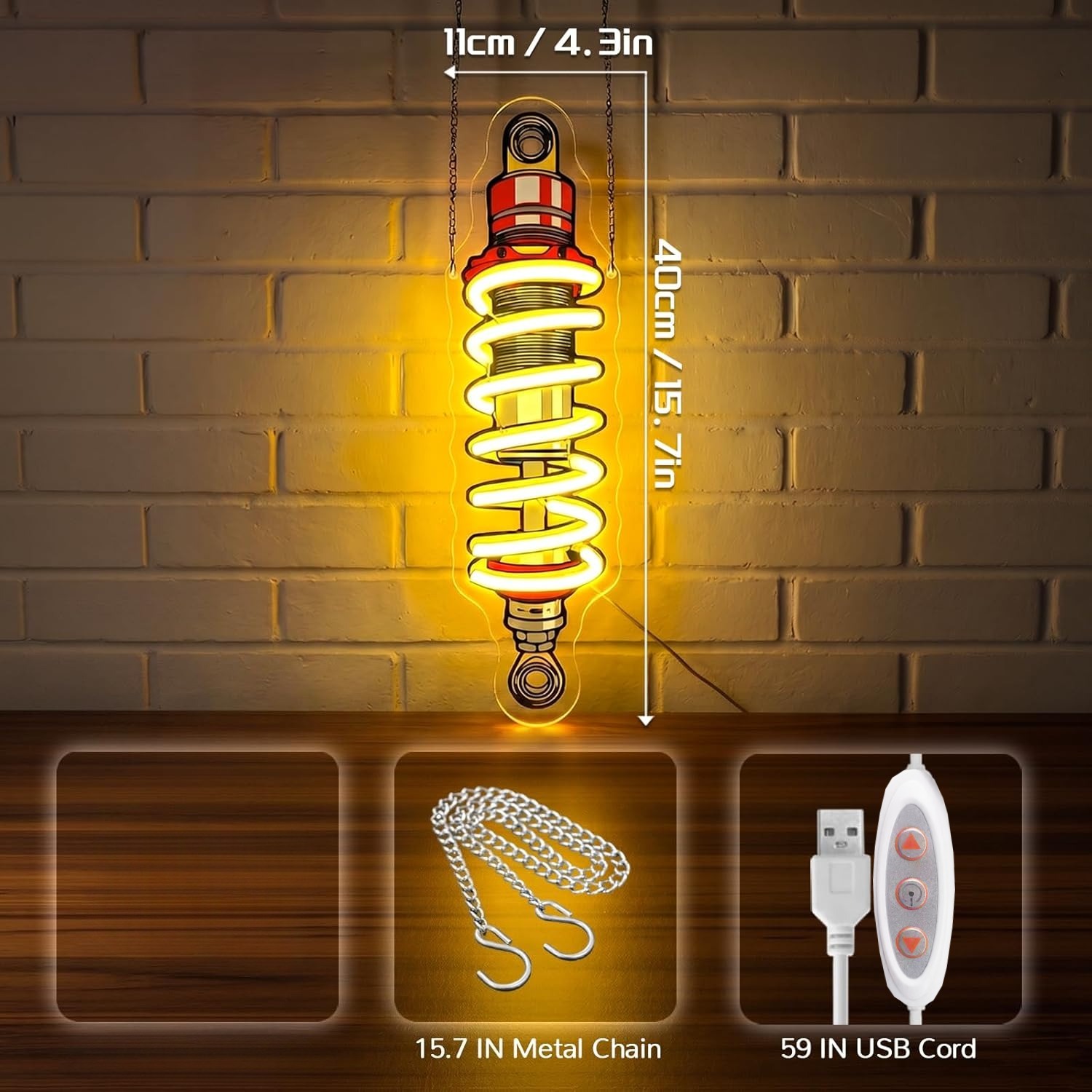 Lampu Neon LED Peredam Kejut U - Garage Lighting Decor ulasan dan harga
