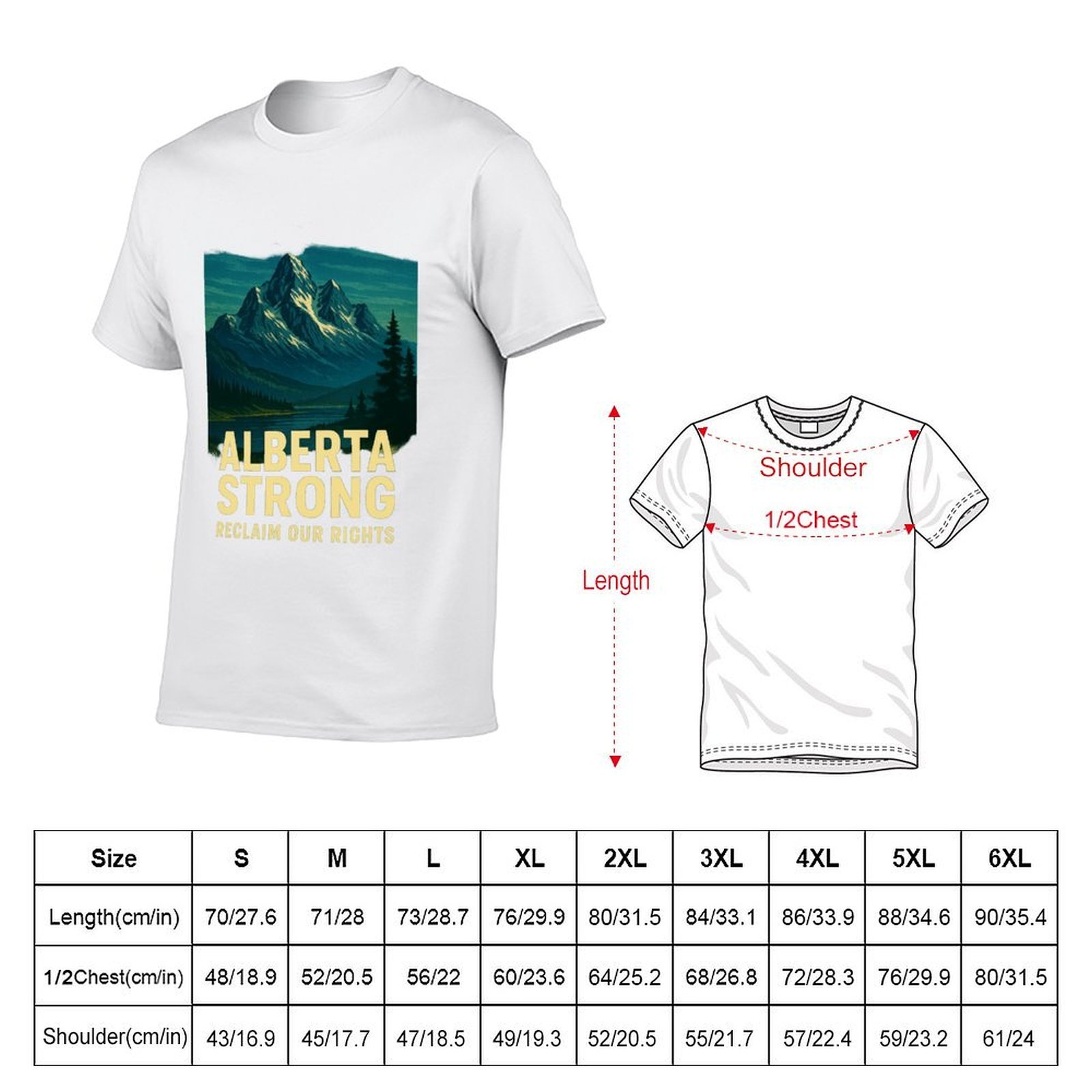 Alberta Strong T-Shirt Kasual  - Alberta Lighting & Decor Edmonton Ab ulasan dan harga