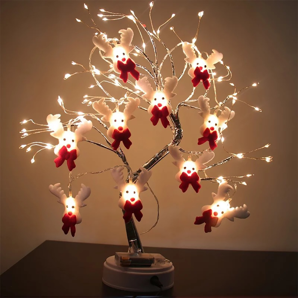 Lampu Garland LED Natal, Santa - Home Decor Lighting Tree ulasan dan harga