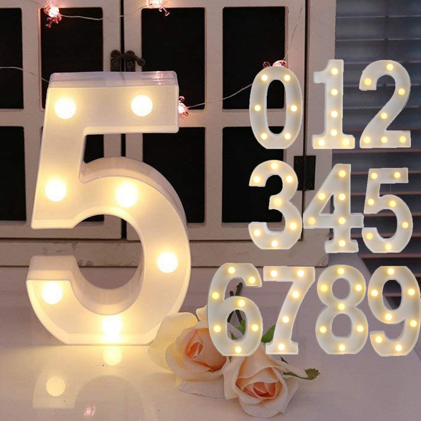 Menyala huruf Led alfabet nomo - Lighting Decoration Stand ulasan dan harga