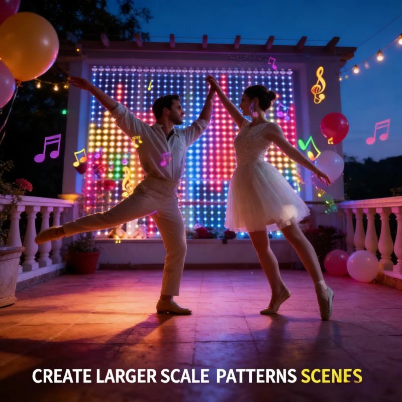 Lampu Tirai Pintar 400LED, Lam - Lighting Decoration For Wedding ulasan dan harga