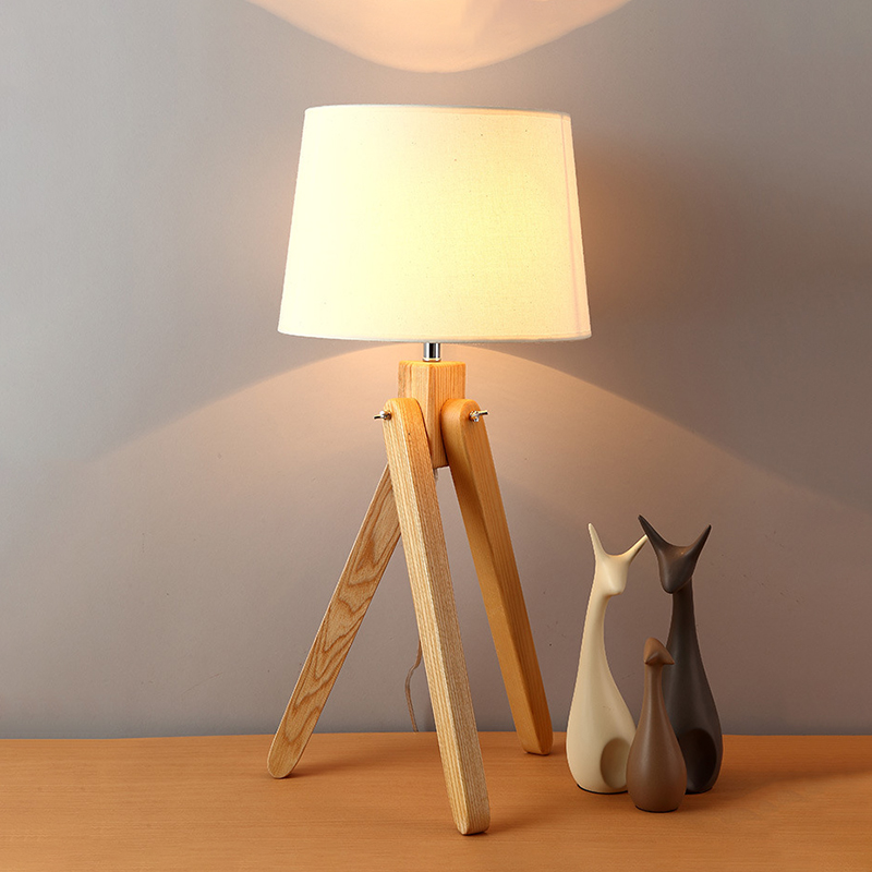 Lampu Lantai Kayu Nordic Lampu - Floor Lamp Tripod ulasan dan harga