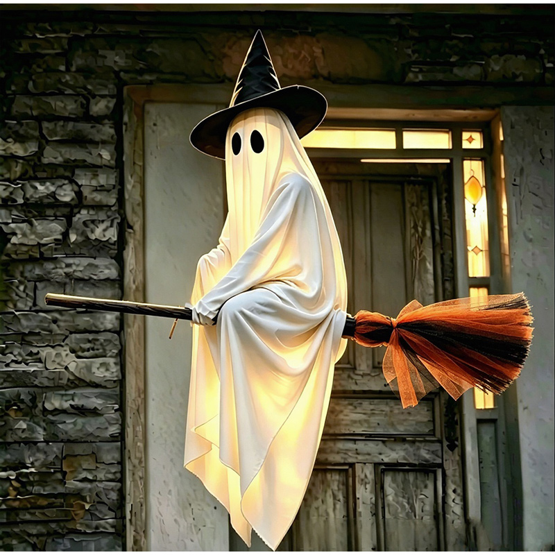 Hiasan Halloween Sapu Terbang  - Lighting Decor For House ulasan dan harga