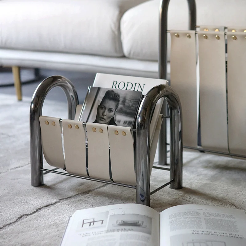 Rak majalah logam kulit mewah  - Lighting And Decor Magazine ulasan dan harga