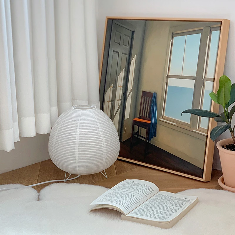 Lampu meja Led lentera kertas  - Floor Lamp Tripod ulasan dan harga