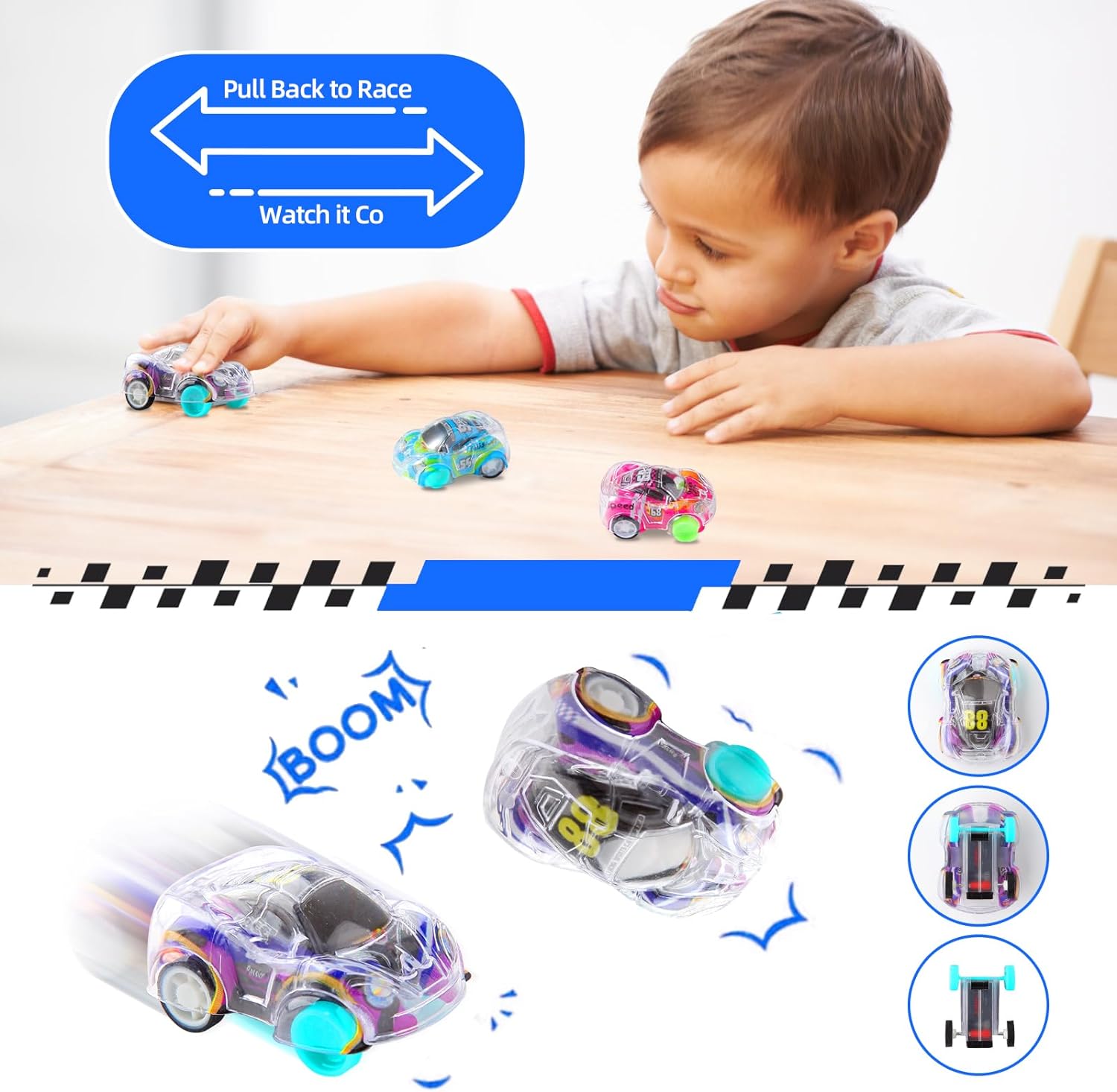 Set mobil tarik mundur Mini 12 - Lighting Mcqueen Decor ulasan dan harga