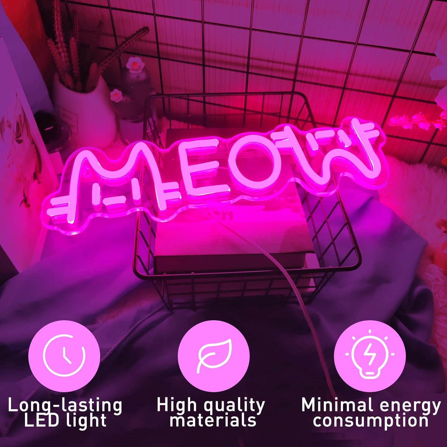 Lampu Neon LED Meow Bertenaga  - Lighting Decor For House ulasan dan harga