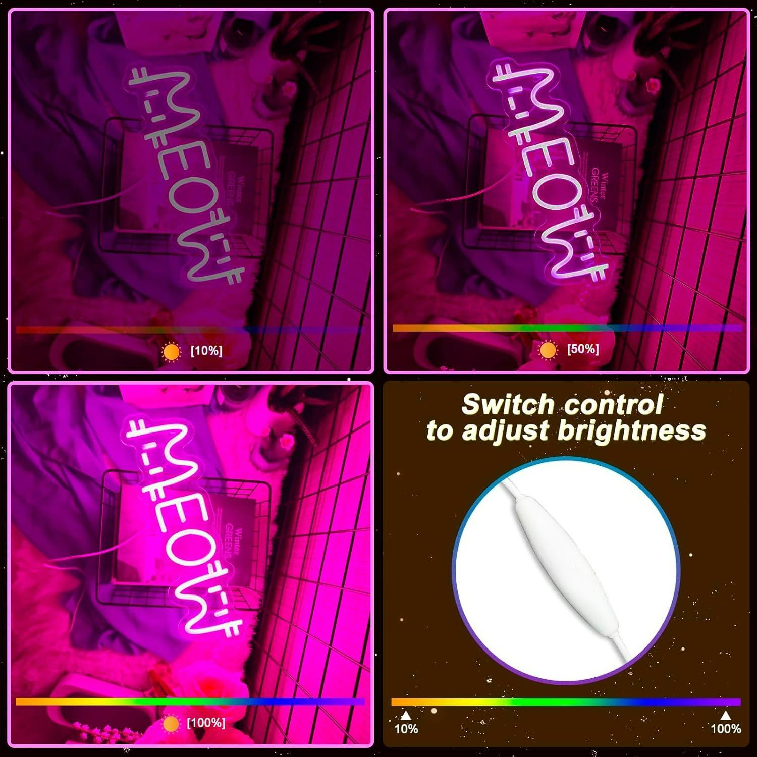 Lampu Neon LED Meow Bertenaga  - Lighting Decor For House ulasan dan harga