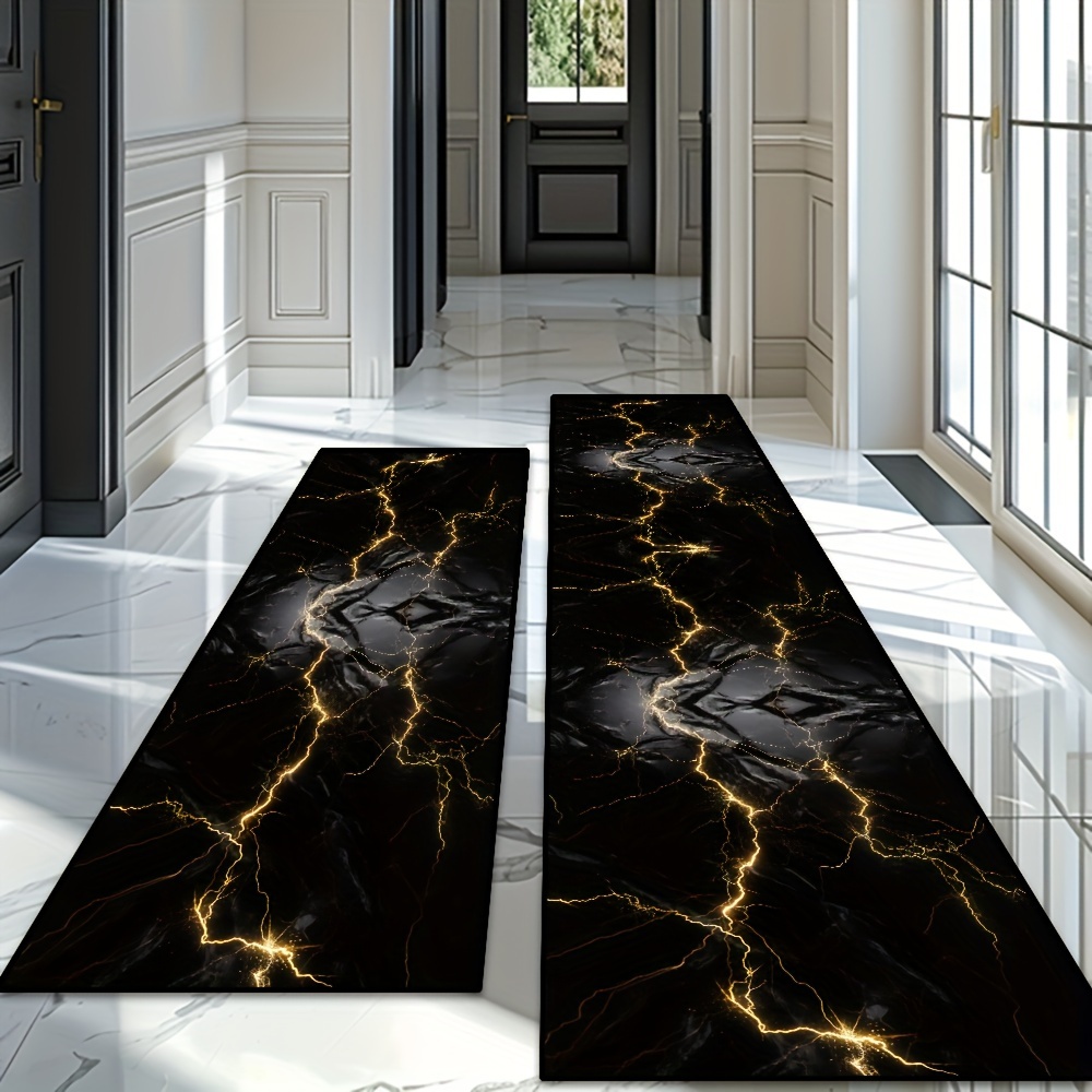 Karpet Strip Marmer Emas Hitam - Garage Lighting Decor ulasan dan harga