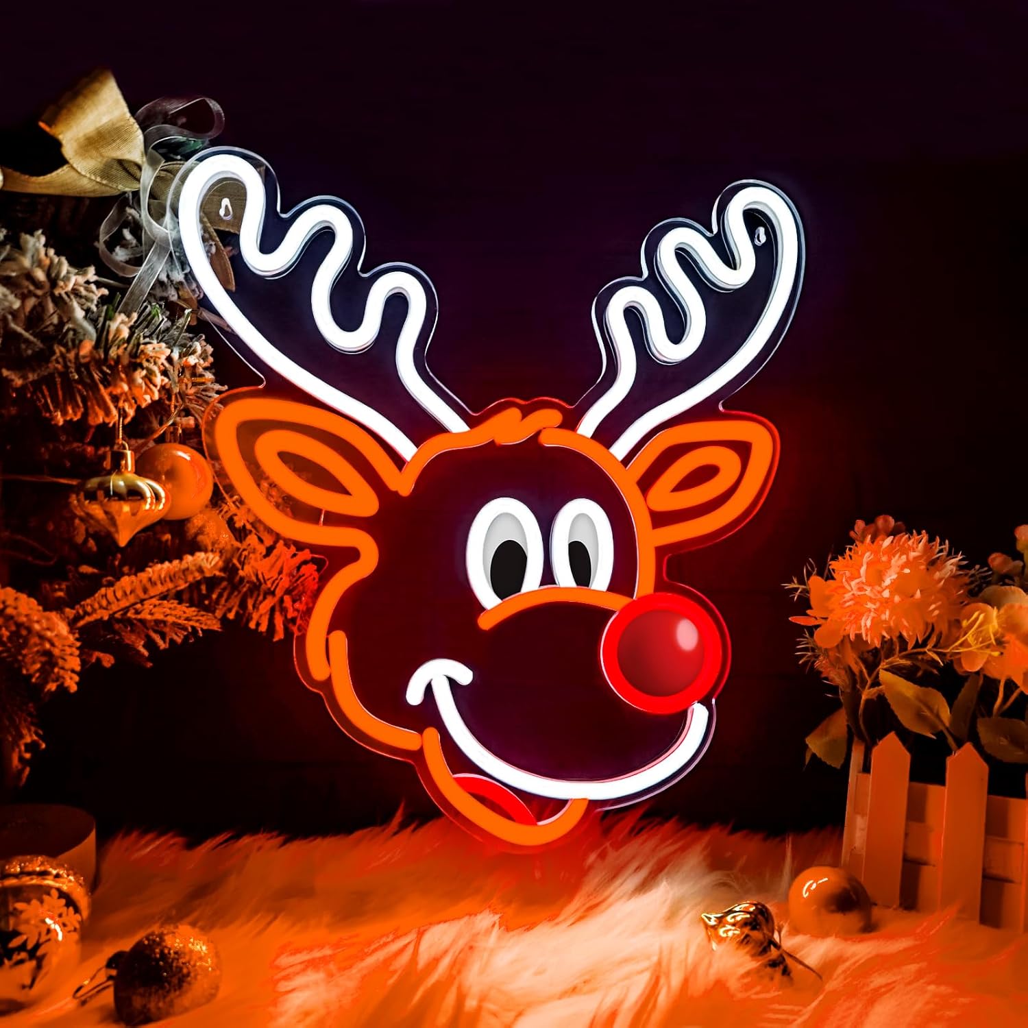 Lampu Neon Rusa Natal Lucu den - Lighting Decoration Ideas For Home ulasan dan harga