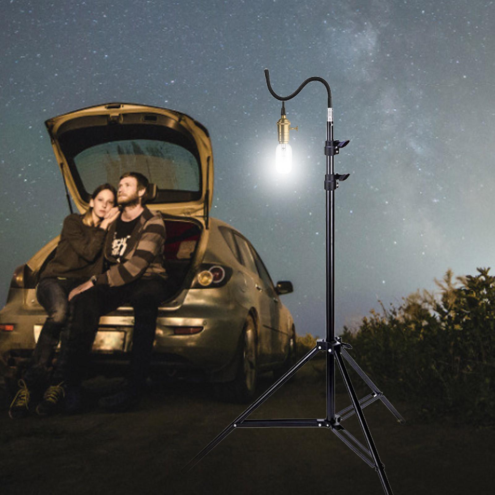 2m Stand Lampu Camping Lipat T - Floor Lamp Tripod ulasan dan harga