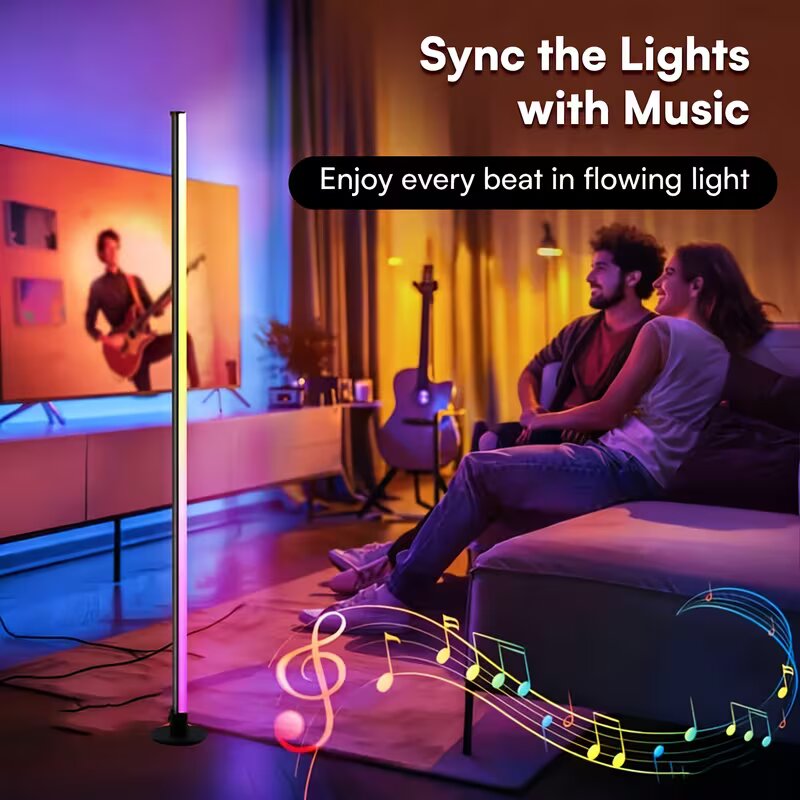 Lampu Lantai Sudut LED RGBIC,  - Floor Lamp Tripod ulasan dan harga