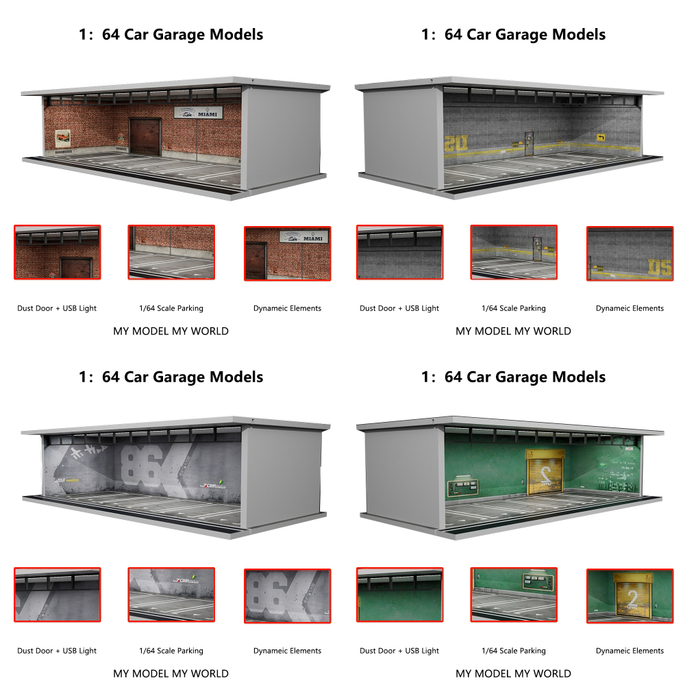 Diorama Model Garasi Mobil 1/6 - Garage Lighting Decor ulasan dan harga