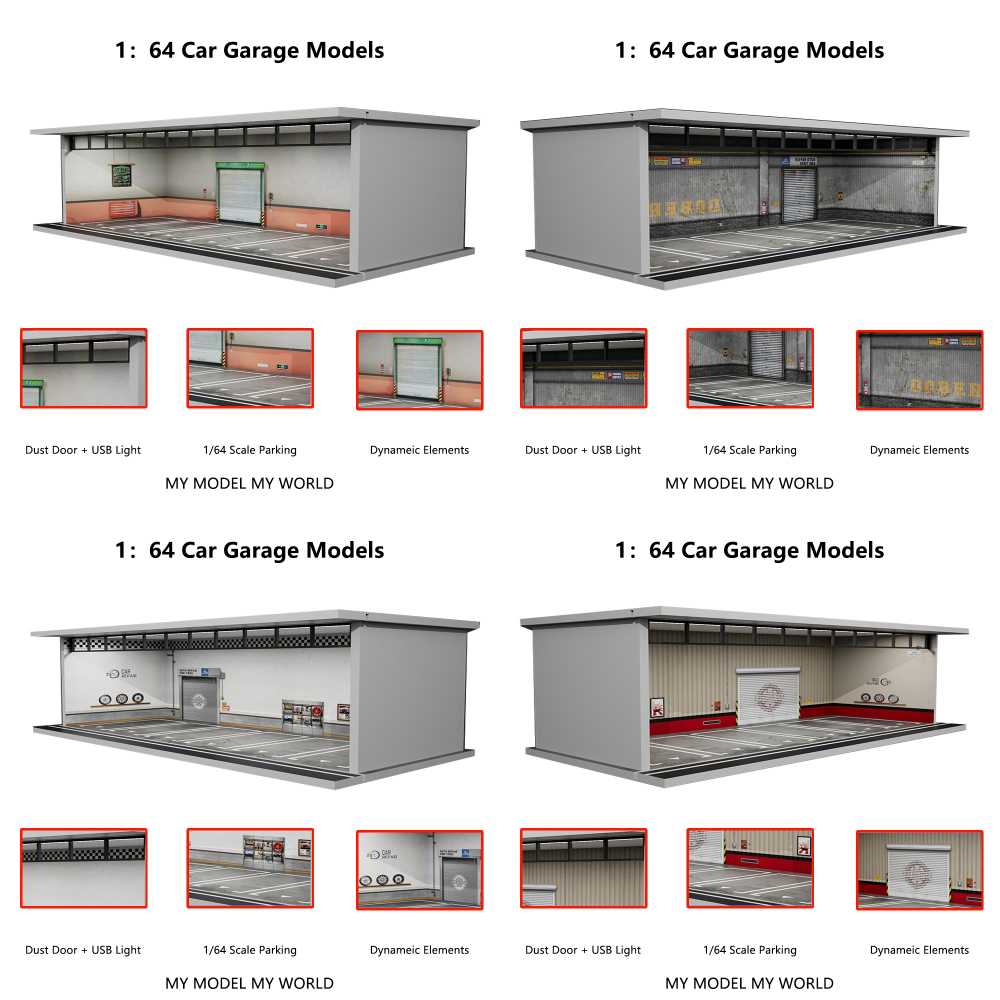Diorama Model Garasi Mobil 1/6 - Garage Lighting Decor ulasan dan harga
